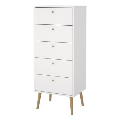 Cote | Furniture Cumbria Chest of Drawers, 5 Drawer - White Cumbria, Chest of Drawers 731491284949