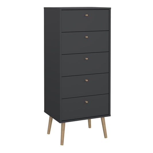 Cote | Furniture Cumbria Chest of Drawers, 5 Drawer - Dark Grey Cumbria, Chest of Drawers 73149128igig