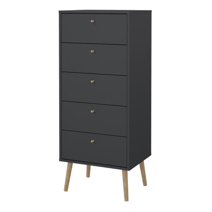 Cote | Furniture Cumbria Chest of Drawers, 5 Drawer - Dark Grey Cumbria, Chest of Drawers 73149128igig