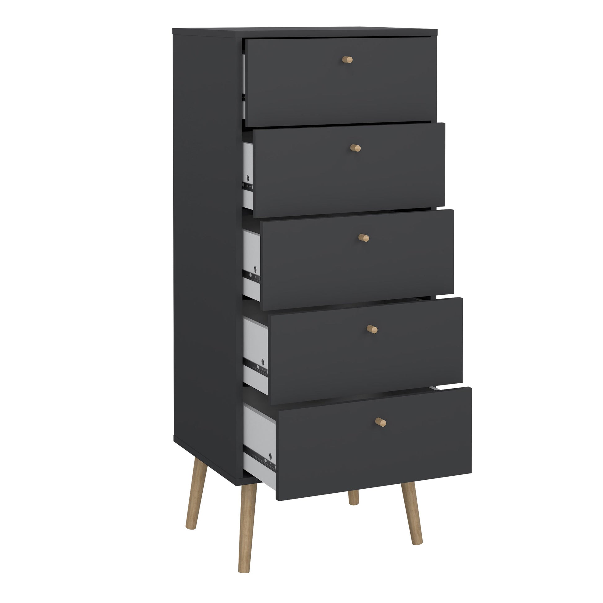 Cote | Furniture Cumbria Chest of Drawers, 5 Drawer - Dark Grey Cumbria, Chest of Drawers 73149128igig