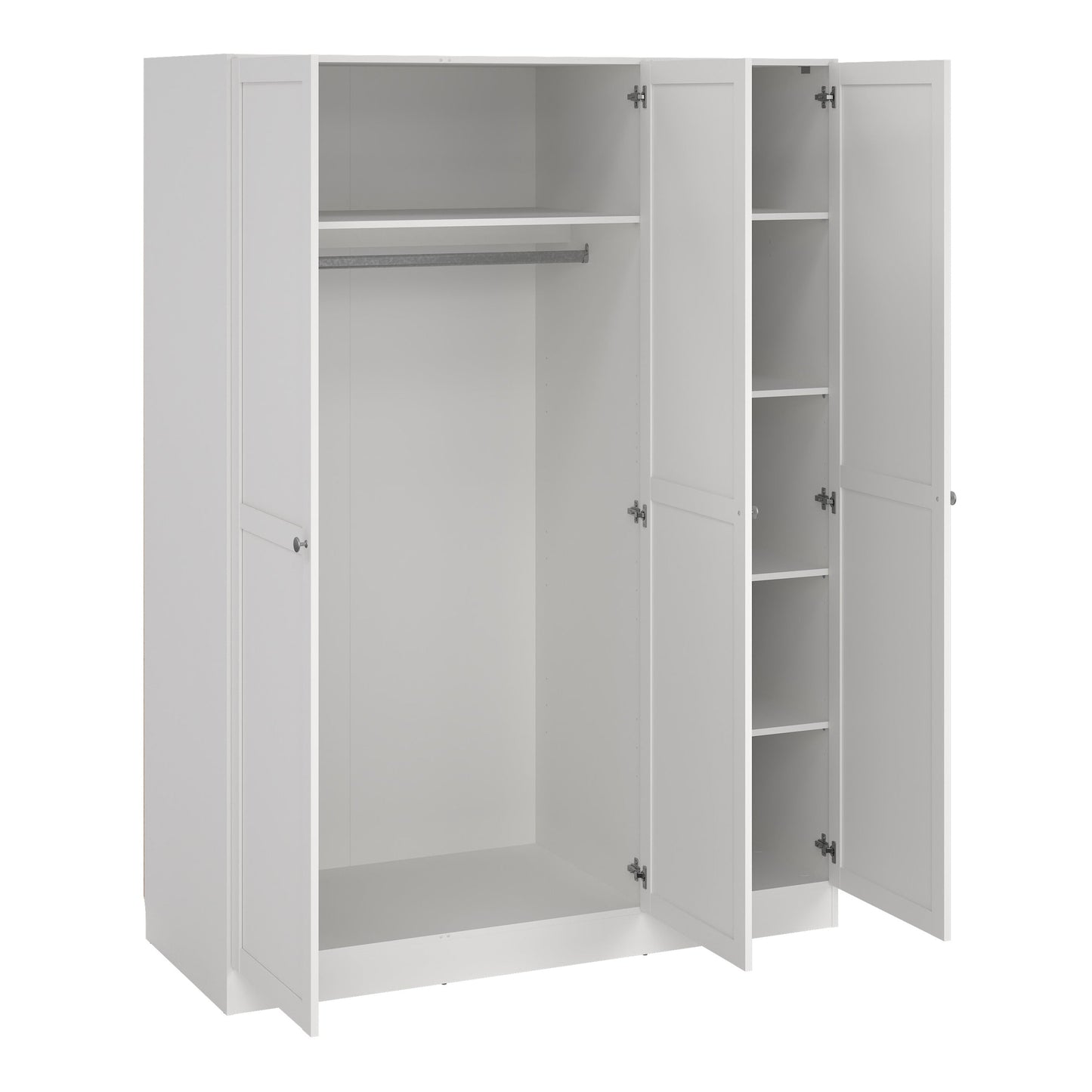 Cote | Furniture Brande Wardrobe, 3 Frame Doors - White Brande, Wardrobes 735680524949