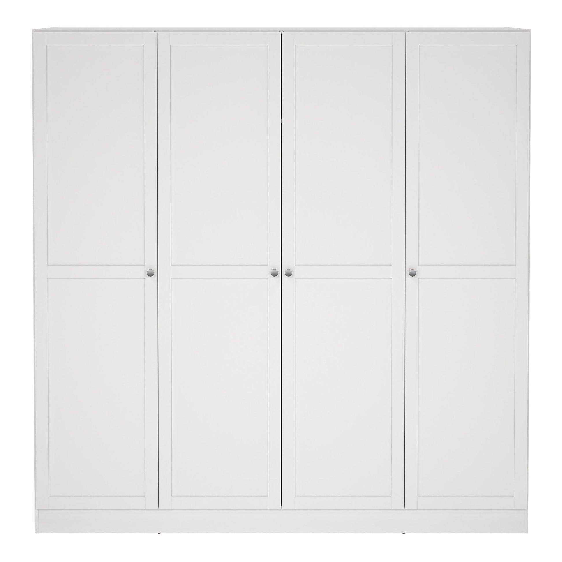 Cote | Furniture Brande Wardrobe, 4 Frame Doors - White Brande, Wardrobes 735680534949