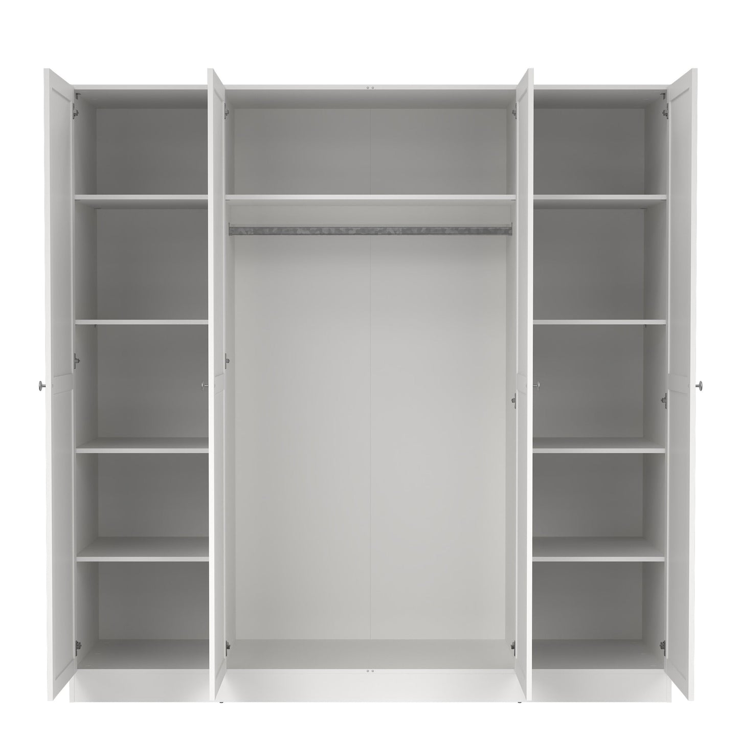 Cote | Furniture Brande Wardrobe, 4 Frame Doors - White Brande, Wardrobes 735680534949