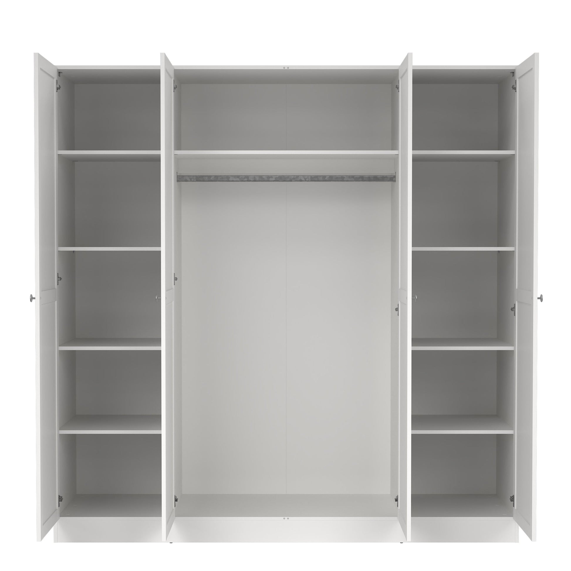 Cote | Furniture Brande Wardrobe, 4 Frame Doors - White Brande, Wardrobes 735680534949