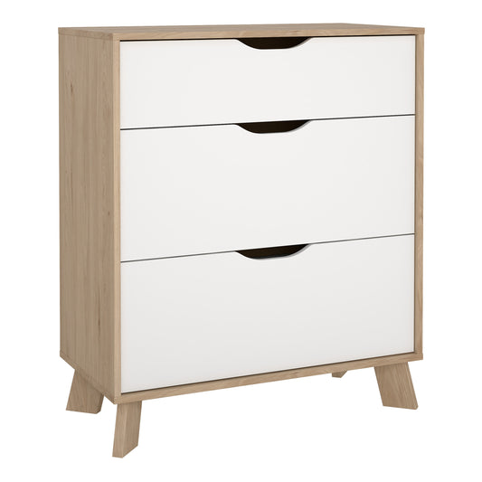 Cote | Furniture Ikast Chest of Drawers, 3 Drawer - Oak & White Ikast, Chest of Drawers 73686703hl49