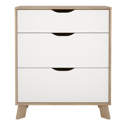 Cote | Furniture Ikast Chest of Drawers, 3 Drawer - Oak & White Ikast, Chest of Drawers 73686703hl49