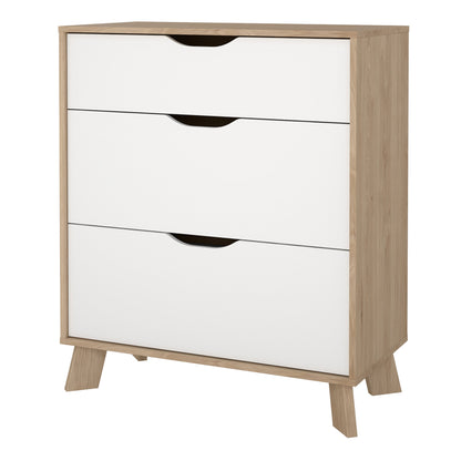 Cote | Furniture Ikast Chest of Drawers, 3 Drawer - Oak & White Ikast, Chest of Drawers 73686703hl49