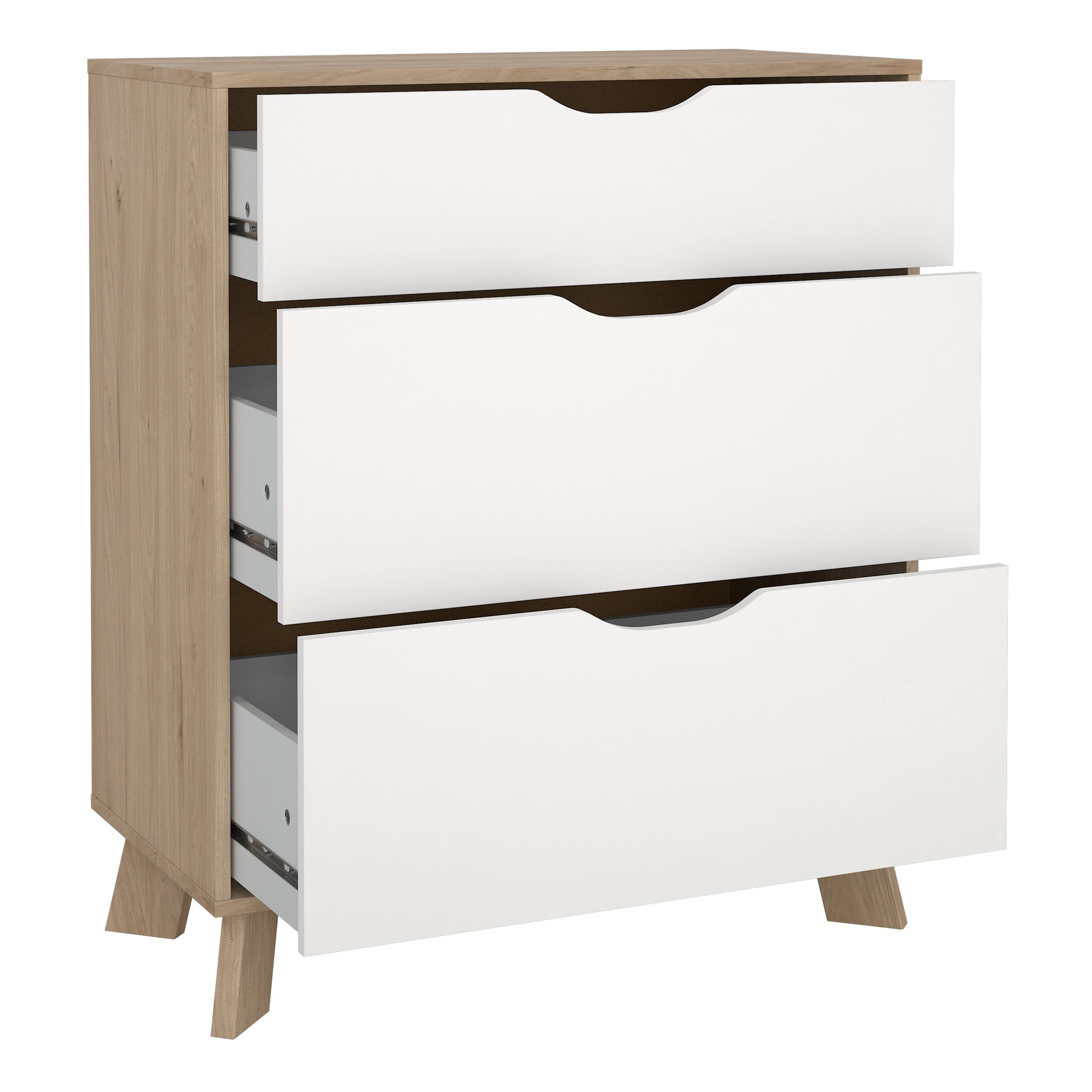 Cote | Furniture Ikast Chest of Drawers, 3 Drawer - Oak & White Ikast, Chest of Drawers 73686703hl49