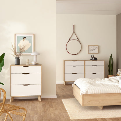 Cote | Furniture Ikast Chest of Drawers, 3 Drawer - Oak & White Ikast, Chest of Drawers 73686703hl49