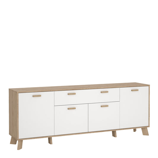 Cote | Furniture Ikast Sideboard, 4 Doors + 1 Drawer - Oak & White Ikast, Sideboards 73686714hl49