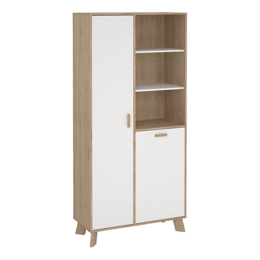 Cote | Furniture Ikast Display Cabinet, 2 Door - Oak & White Ikast, Display Cabinets 73686719hl49