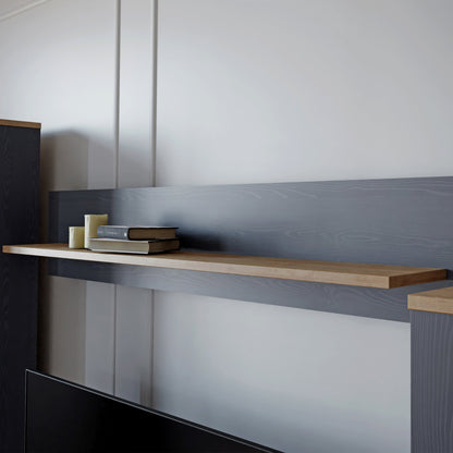 Cote | Furniture Bohol Wall Shelf  - Oak/Navy Bohol, Shelving 801bhlb01-m348