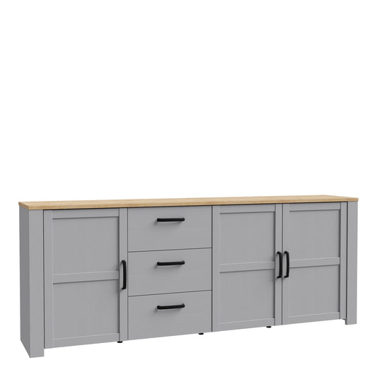 Cote | Furniture Bohol Sideboard, Large - Oak/Grey Bohol, Sideboards 801bhlk241r-m478