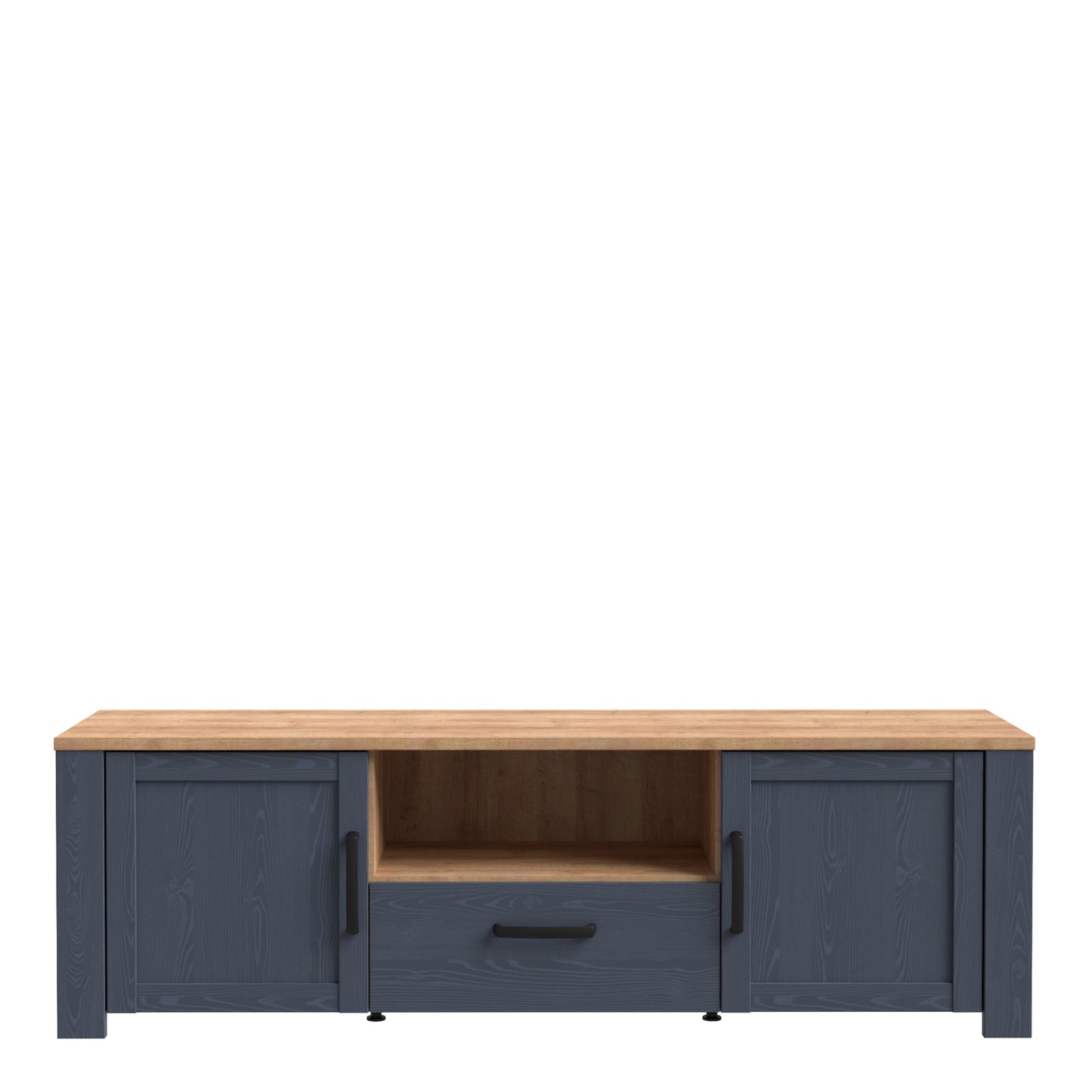 Cote | Furniture Bohol TV Unit (Inc. LED Light) - Oak & Navy Bohol, TV Stands 801bhlt131m348p1