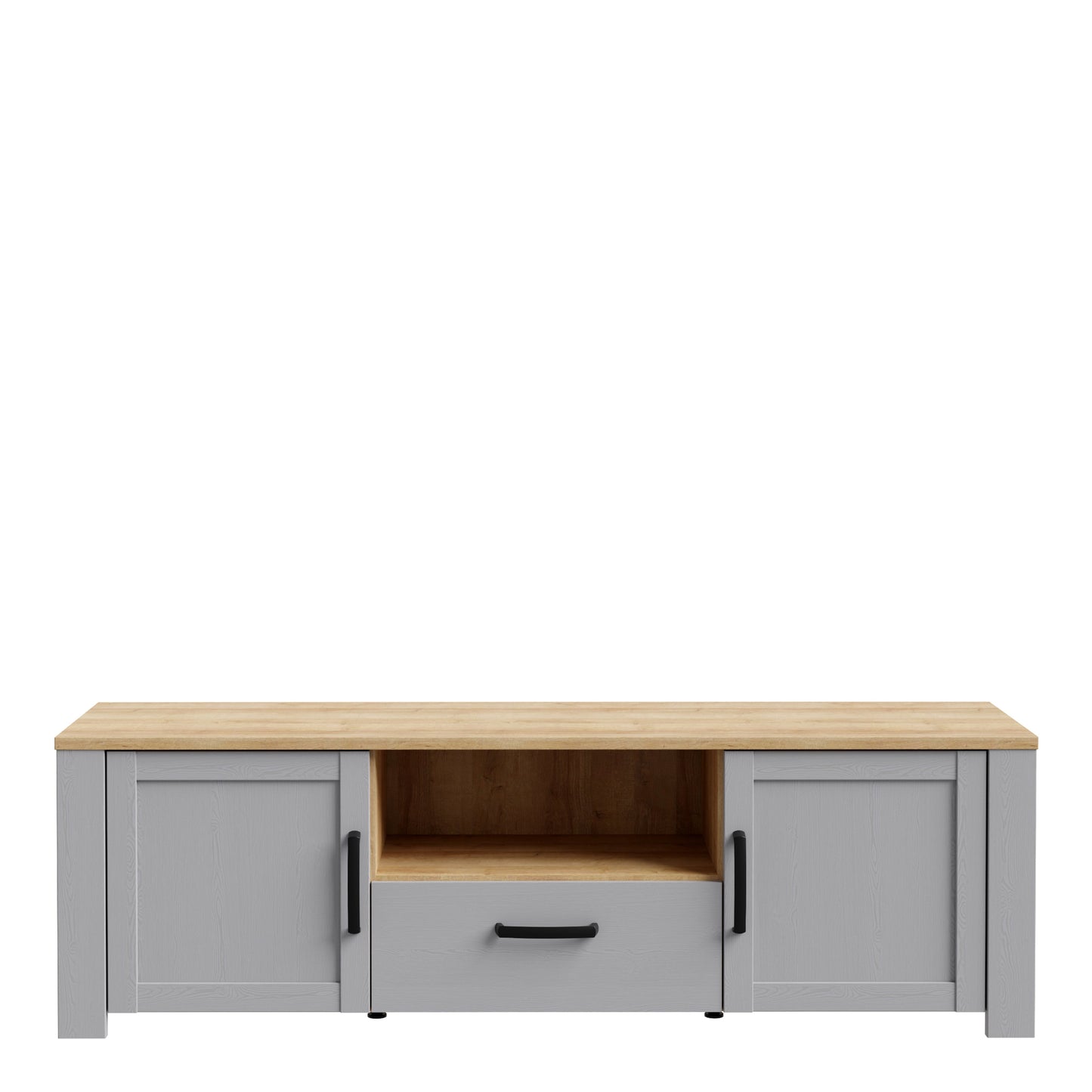 Cote | Furniture Bohol TV Unit (Inc. LED Light) - Oak & Grey Oak Bohol, TV Stands 801bhlt131m478p2