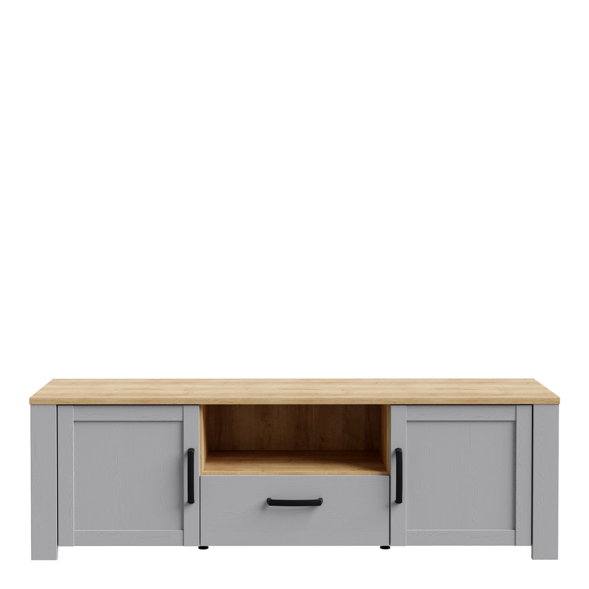 Cote | Furniture Bohol TV Unit (Inc. LED Light) - Oak & Grey Oak Bohol, TV Stands 801bhlt131m478p2