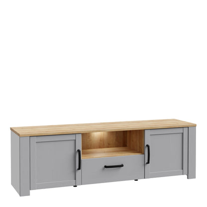 Cote | Furniture Bohol TV Unit (Inc. LED Light) - Oak & Grey Oak Bohol, TV Stands 801bhlt131m478p2