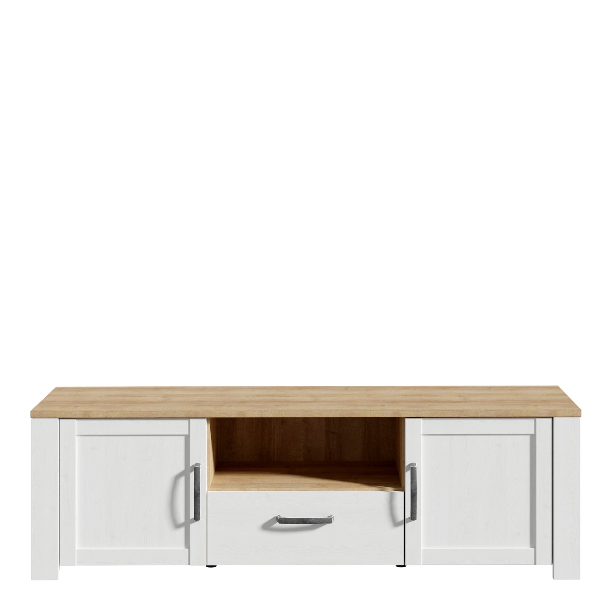 Cote | Furniture Bohol TV Unit (Inc. LED Light) - Oak & White Bohol, TV Stands 801bhlt131m482p3