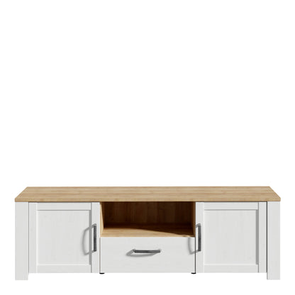 Cote | Furniture Bohol TV Unit (Inc. LED Light) - Oak & White Bohol, TV Stands 801bhlt131m482p3