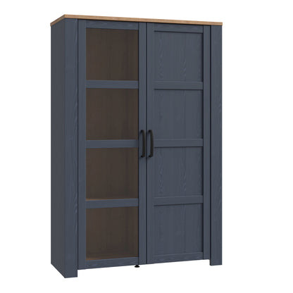 Cote | Furniture Bohol Display Cabinet - Oak/Navy Bohol, Display Cabinets 801bhlv621-m348