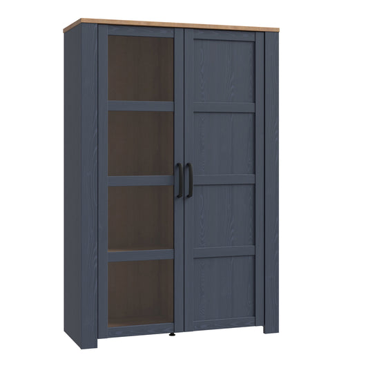 Cote | Furniture Bohol Display Cabinet - Oak/Navy Bohol, Display Cabinets 801bhlv621-m348