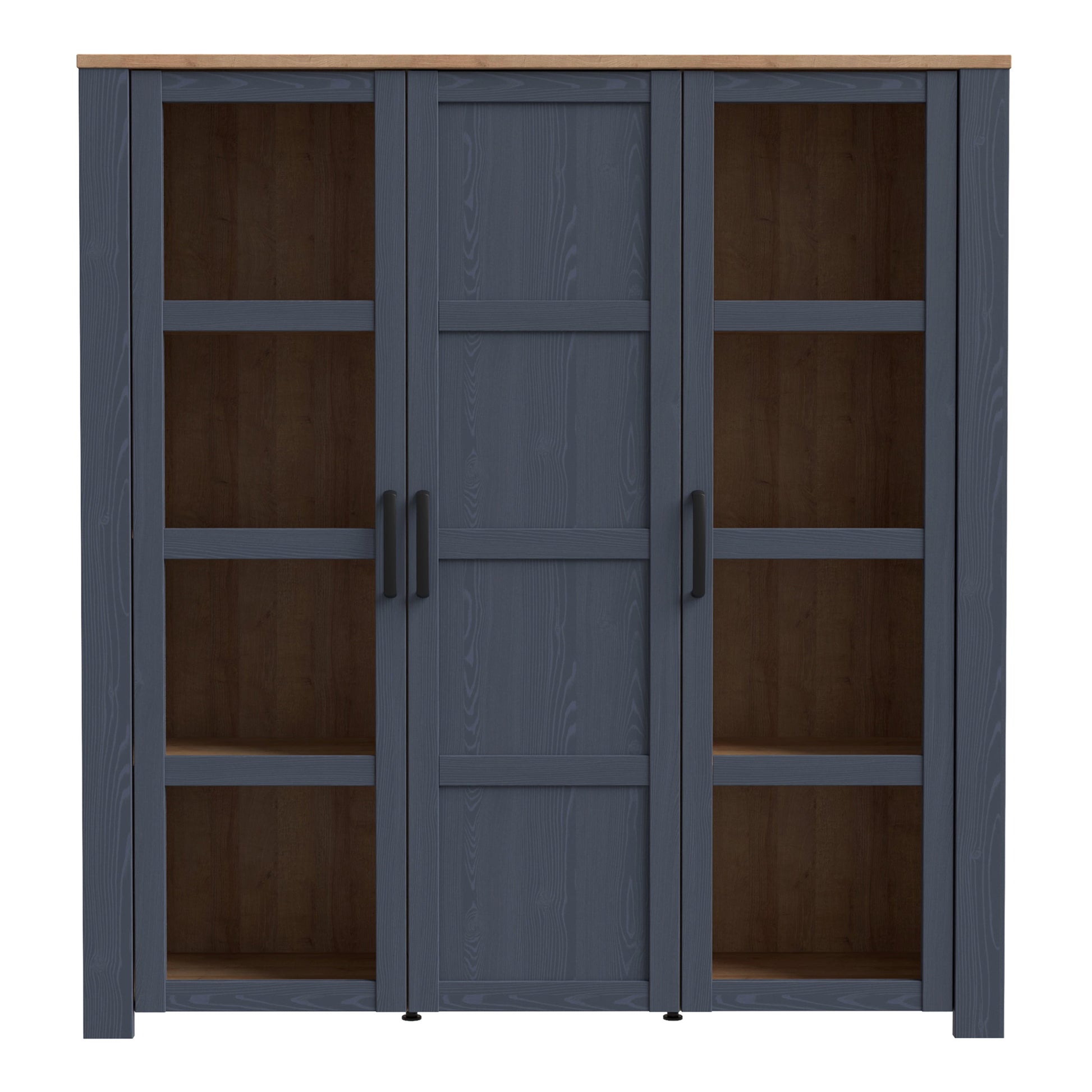 Cote | Furniture Bohol Display Cabinet, Large - Oak/Navy Bohol, Display Cabinets 801bhlv631-m348