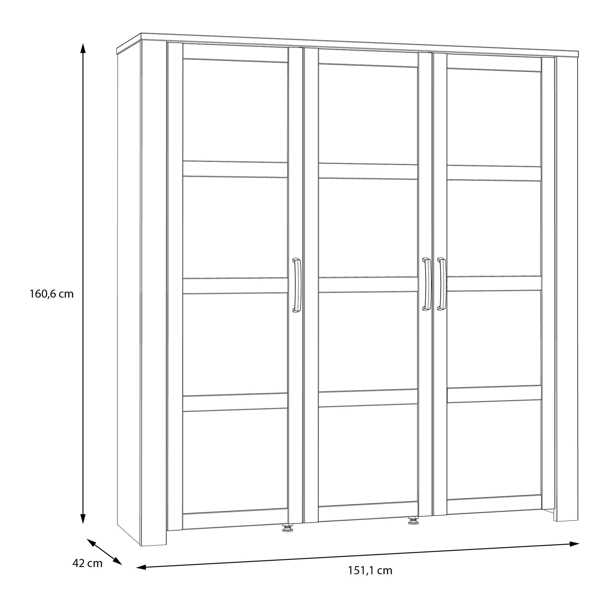 Cote | Furniture Bohol Display Cabinet Large (Inc. 4x LED Lights) - Oak & Grey Oak Bohol, Display Cabinets 801bhlv631m478p8