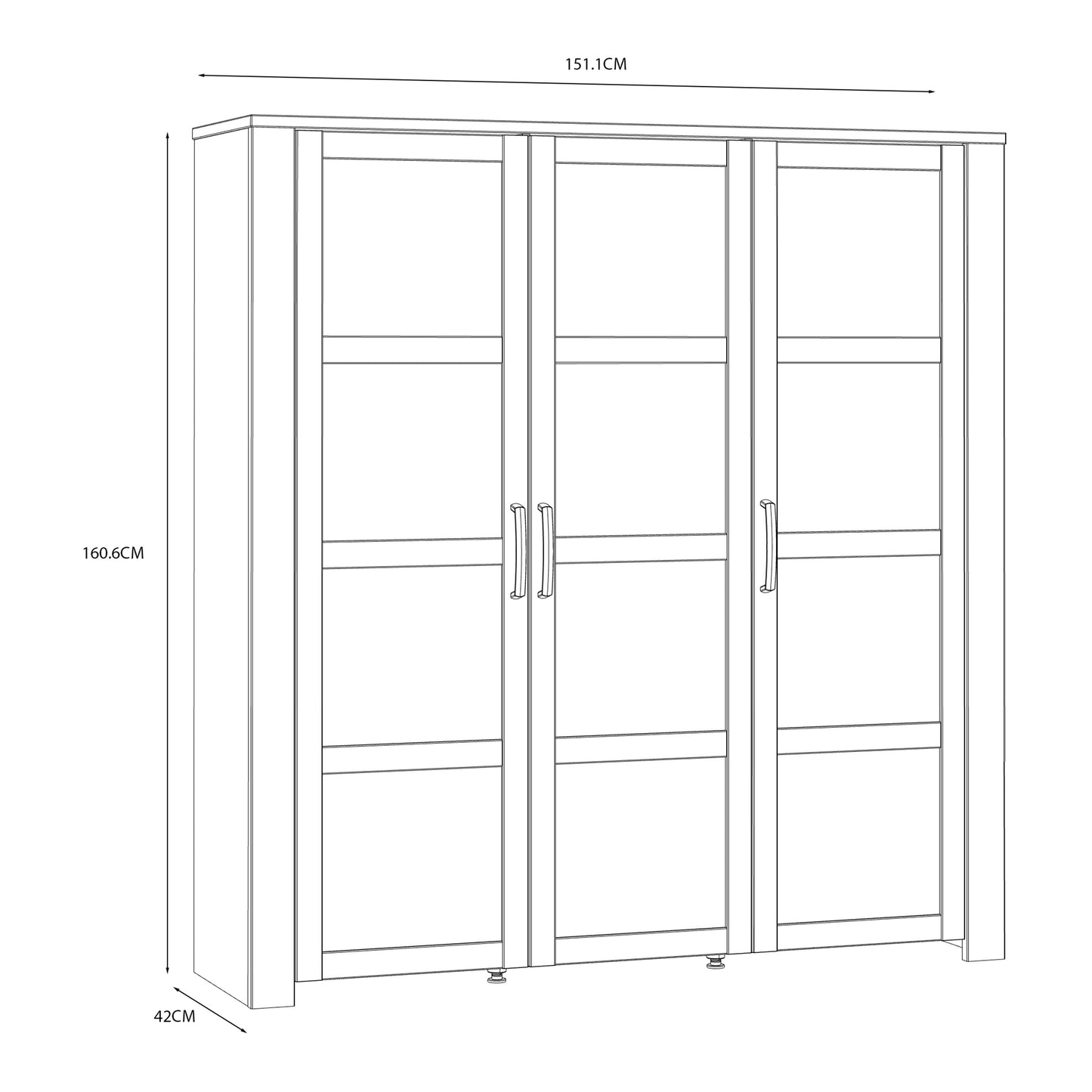 Cote | Furniture Bohol Display Cabinet Large (Inc. 4x LED Lights) - Oak & White Bohol, Display Cabinets 801bhlv631m482p9