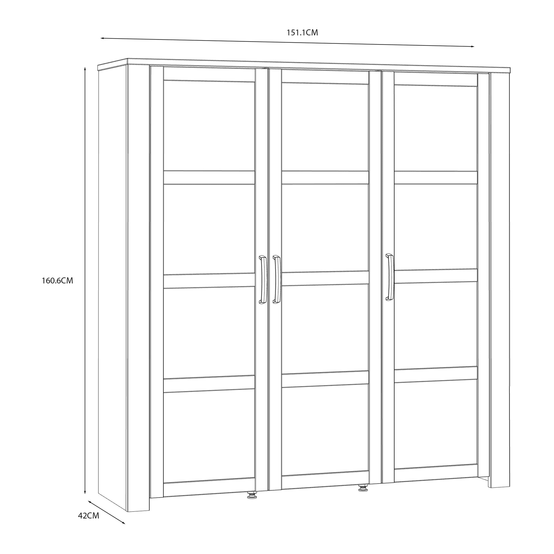 Cote | Furniture Bohol Display Cabinet Large (Inc. 4x LED Lights) - Oak & White Bohol, Display Cabinets 801bhlv631m482p9