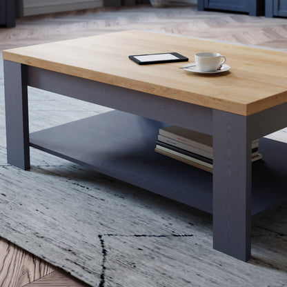 Cote | Furniture Bohol Coffee Table - Oak/Navy Bohol, Coffee Tables 801brct501-m348