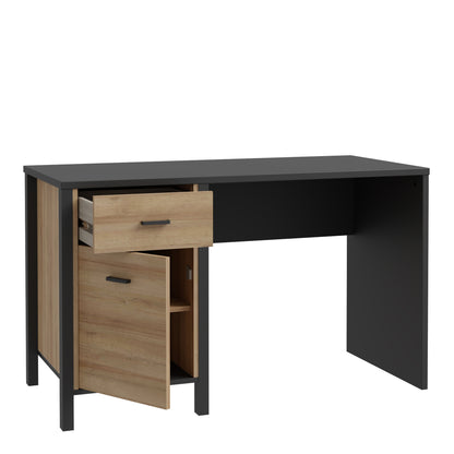 Cote | Furniture High Rock Desk, 1 Door + 1 Drawer - Black & Oak High Rock, Dressing Tables & Desks 801hrkb211l-m197