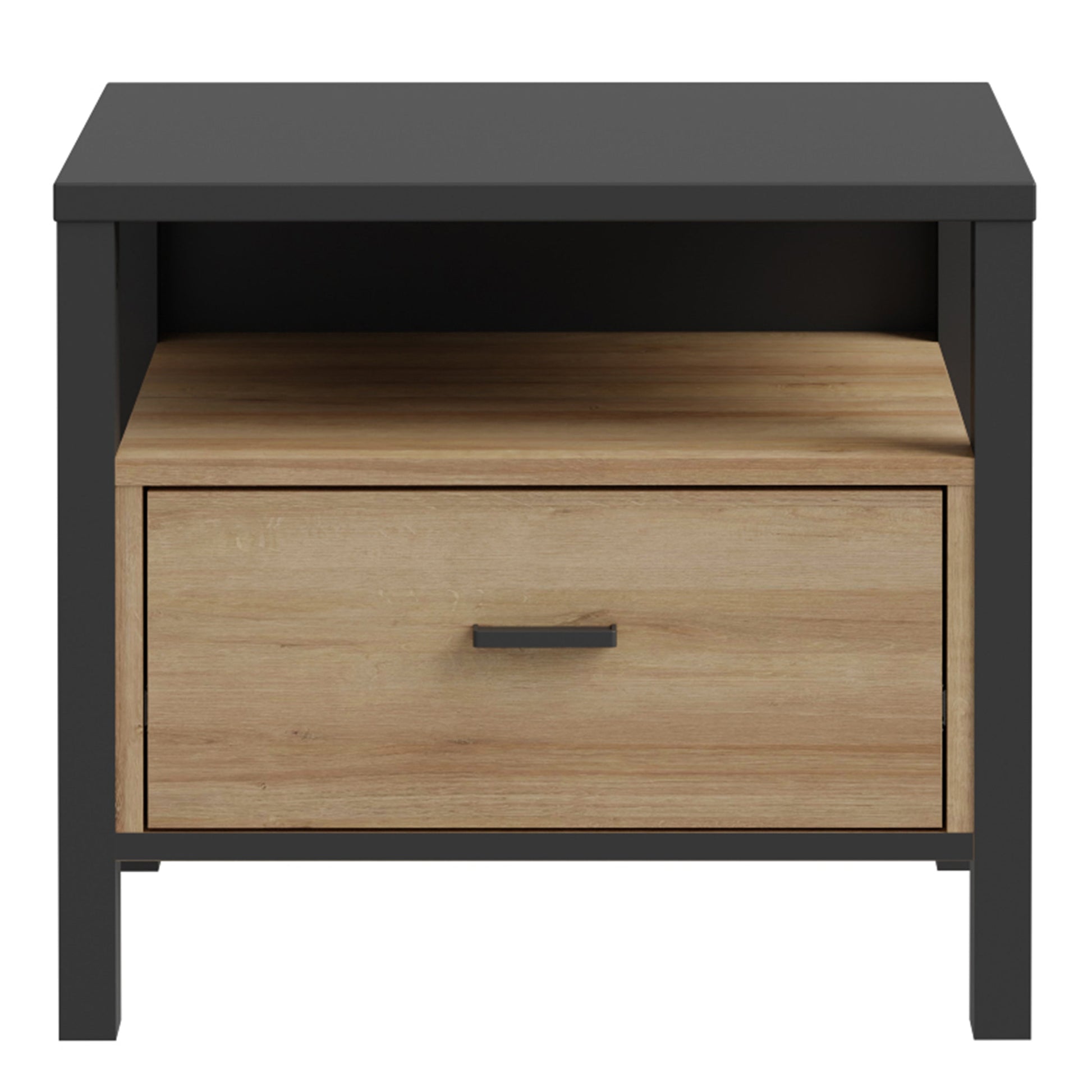 Cote | Furniture High Rock Bedside Table - Black & Oak High Rock, Bedside Tables 801hrkk011-m197