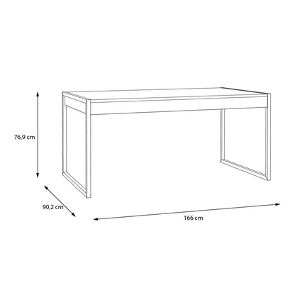 Cote | Furniture High Rock 4 Seater Dining Table (Includes 2 Drawers) - Black & Oak High Rock, Dining Tables 801hudt403-m219