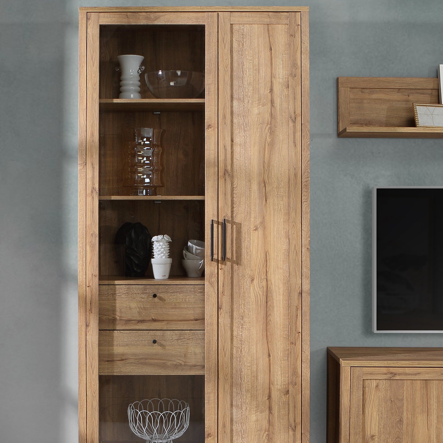 Cote | Furniture Malte Brun Display Cabinet - Oak Malte Brun, Display Cabinets 801mtbv721r-d84