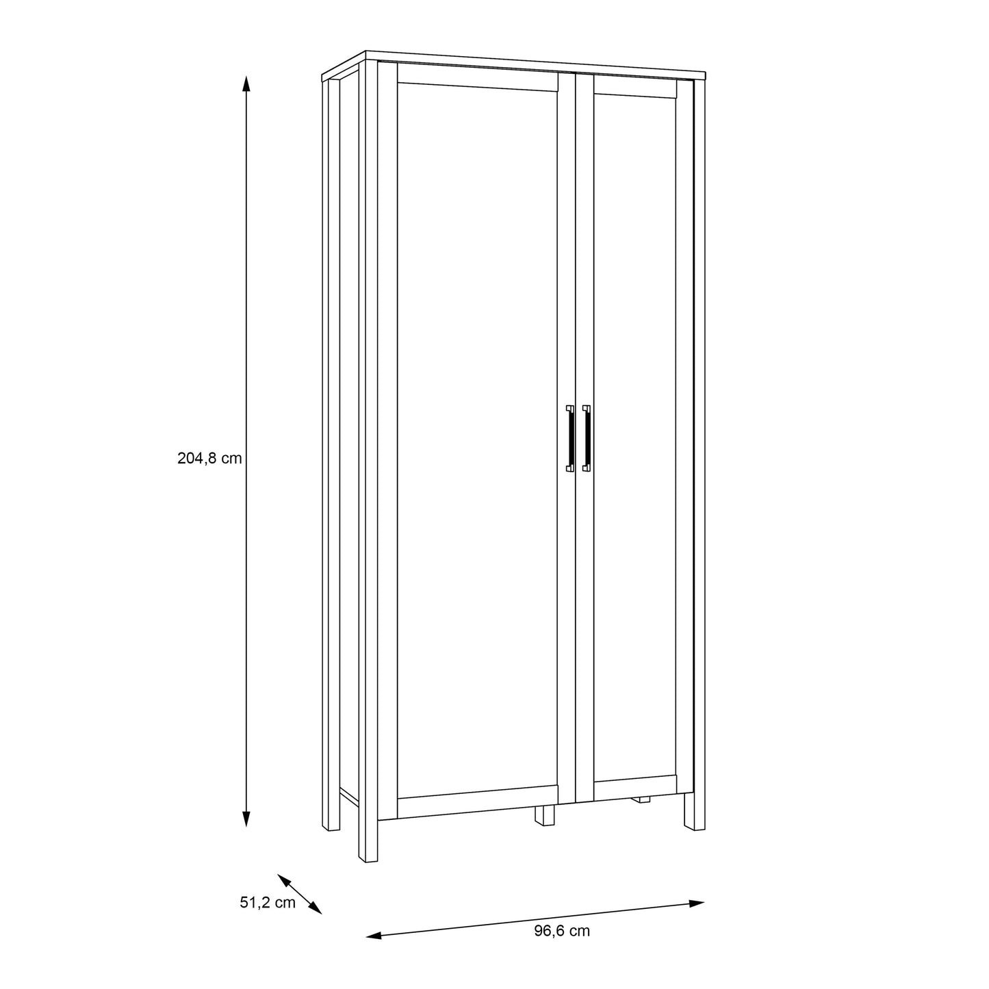 Cote | Furniture Malte Brun Display Cabinet - Oak Malte Brun, Display Cabinets 801mtbv721r-d84