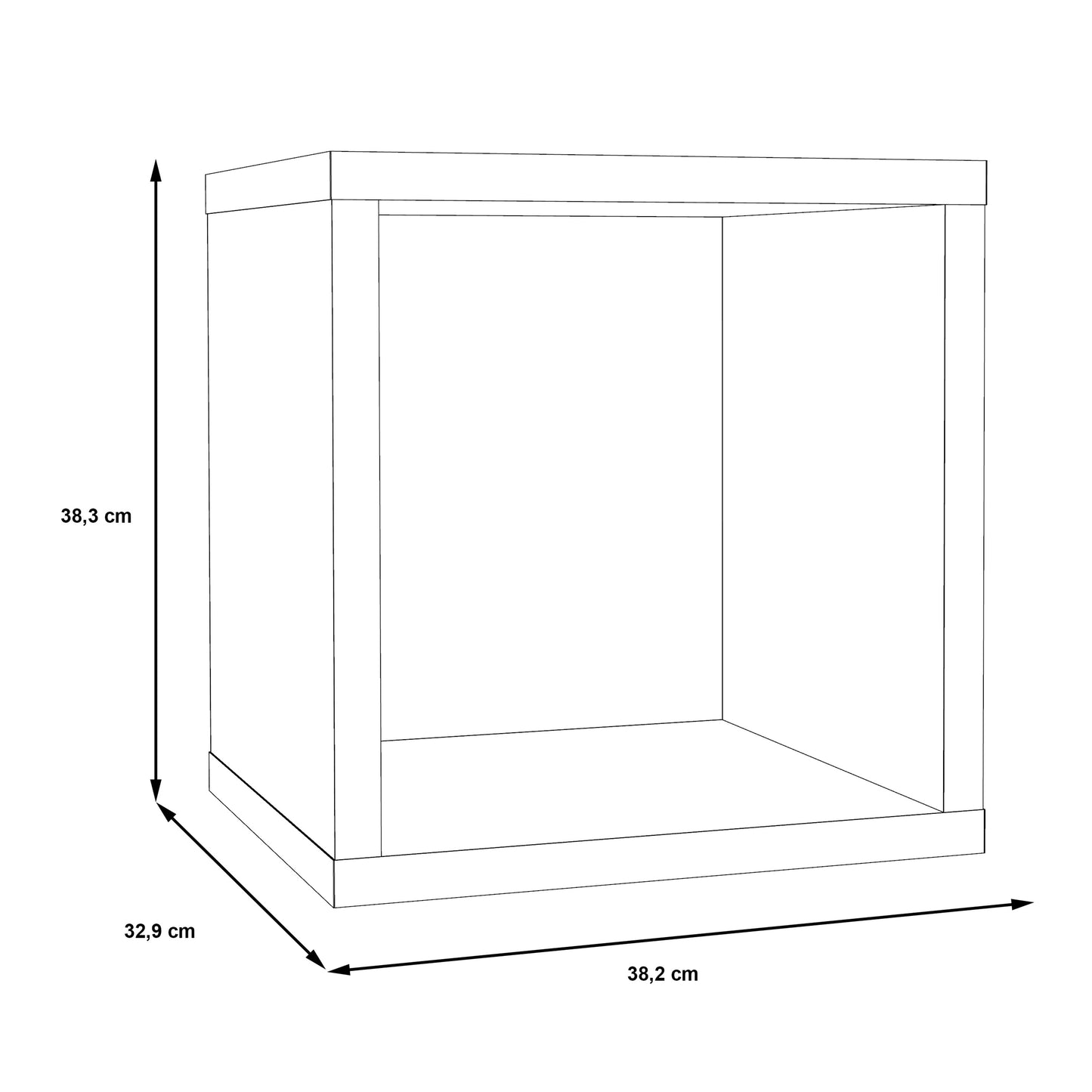 Cote | Furniture Mauro Singular Cube Storage Unit - Sonoma Oak Mauro, Side Tables 801mxxr011-d30f