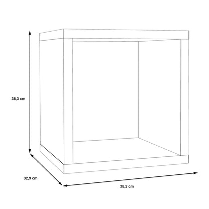 Cote | Furniture Mauro Singular Cube Storage Unit - Sonoma Oak Mauro, Side Tables 801mxxr011-d30f