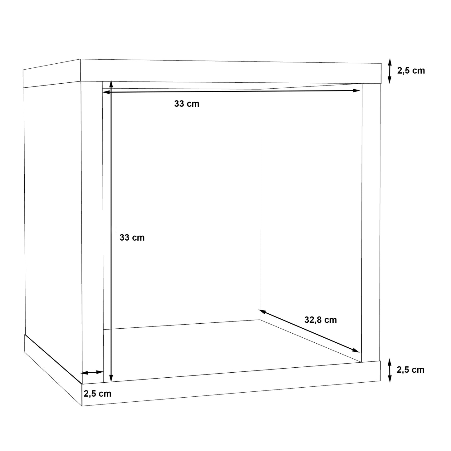 Cote | Furniture Mauro Singular Cube Storage Unit - Sonoma Oak Mauro, Side Tables 801mxxr011-d30f