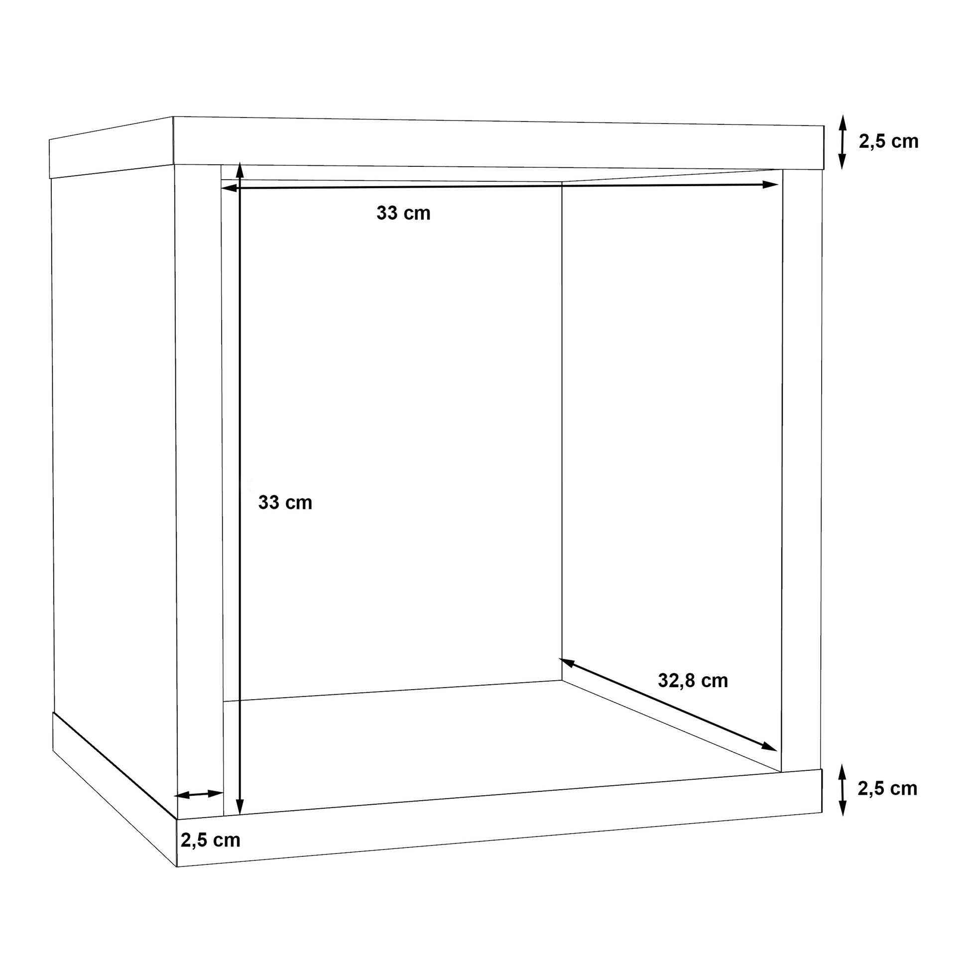 Cote | Furniture Mauro Singular Cube Storage Unit - Artisan Oak Mauro, Side Tables 801mxxr011-d78