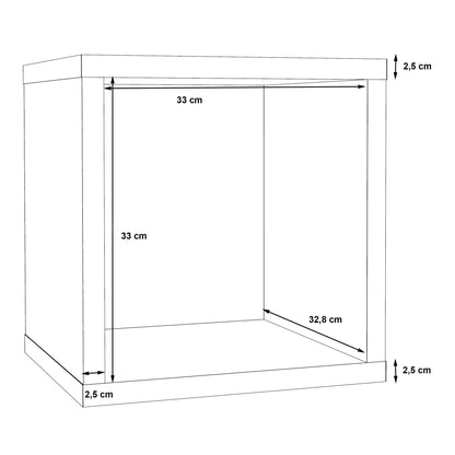 Cote | Furniture Mauro Singular Cube Storage Unit - Artisan Oak Mauro, Side Tables 801mxxr011-d78