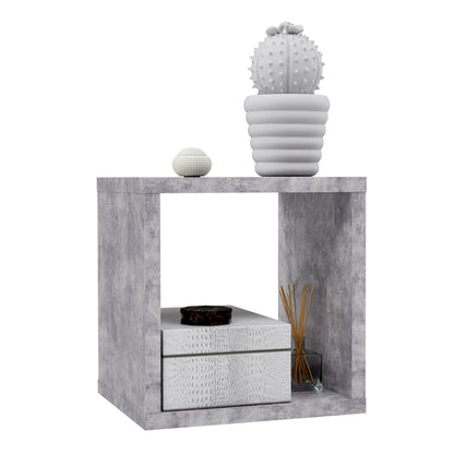 Cote | Furniture Mauro Singular Cube Storage Unit - Concrete Grey Mauro, Side Tables 801mxxr011-u39