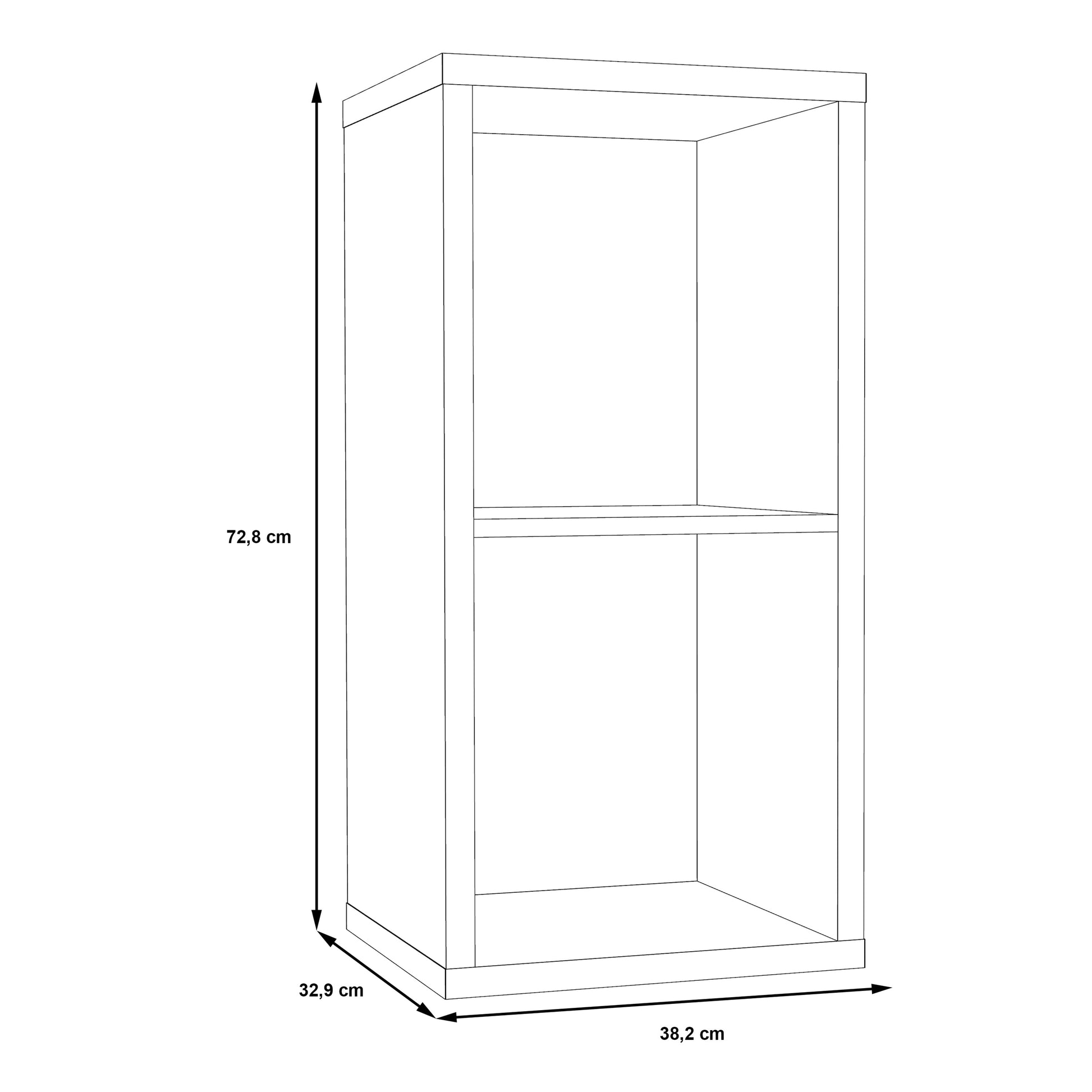 Cote | Furniture Mauro 1 Shelf Cube Storage Unit - Concrete Grey Mauro, Shelving 801mxxr111-u39