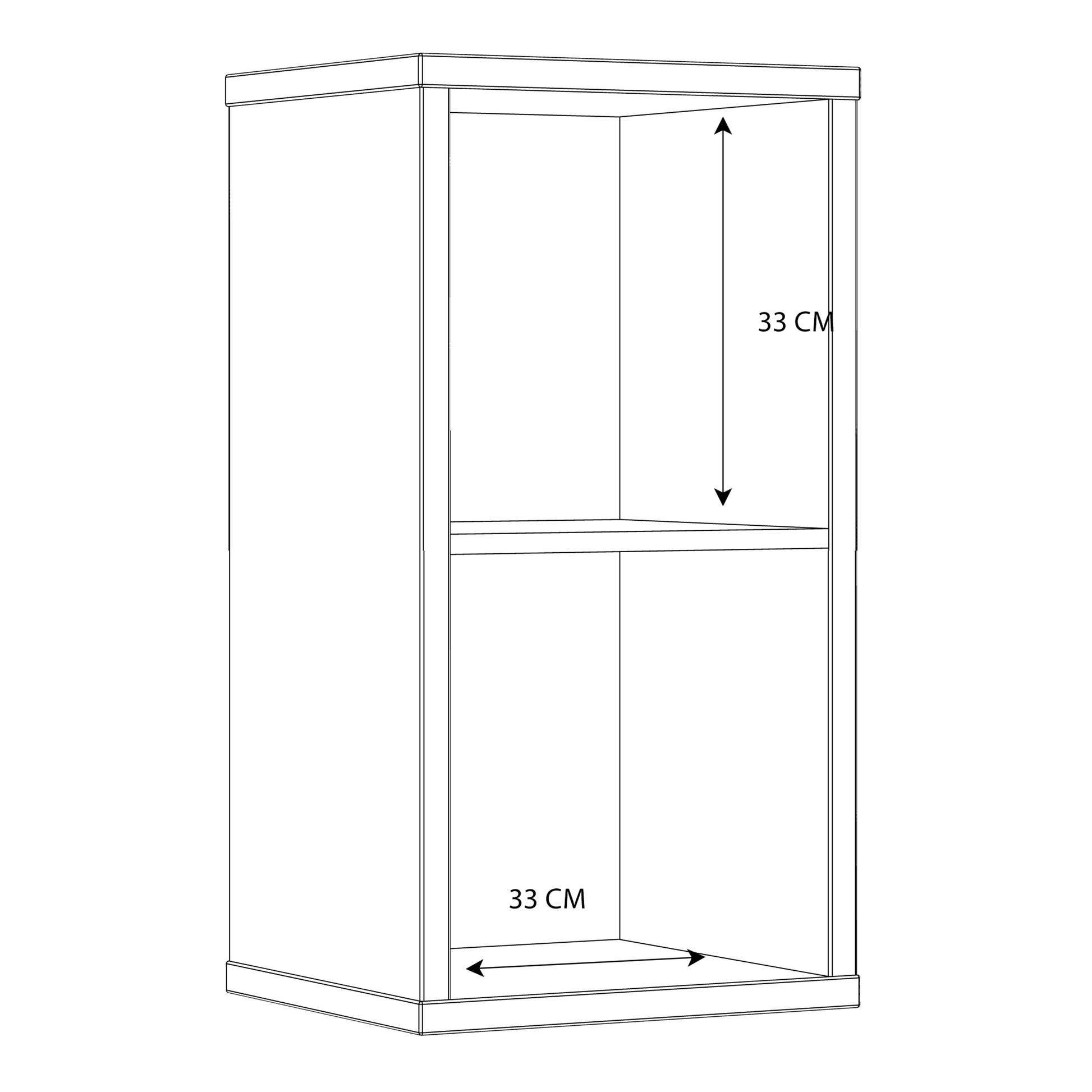 Cote | Furniture Mauro 1 Shelf Cube Storage Unit - High Gloss White Mauro, Shelving 801mxxr111-v92