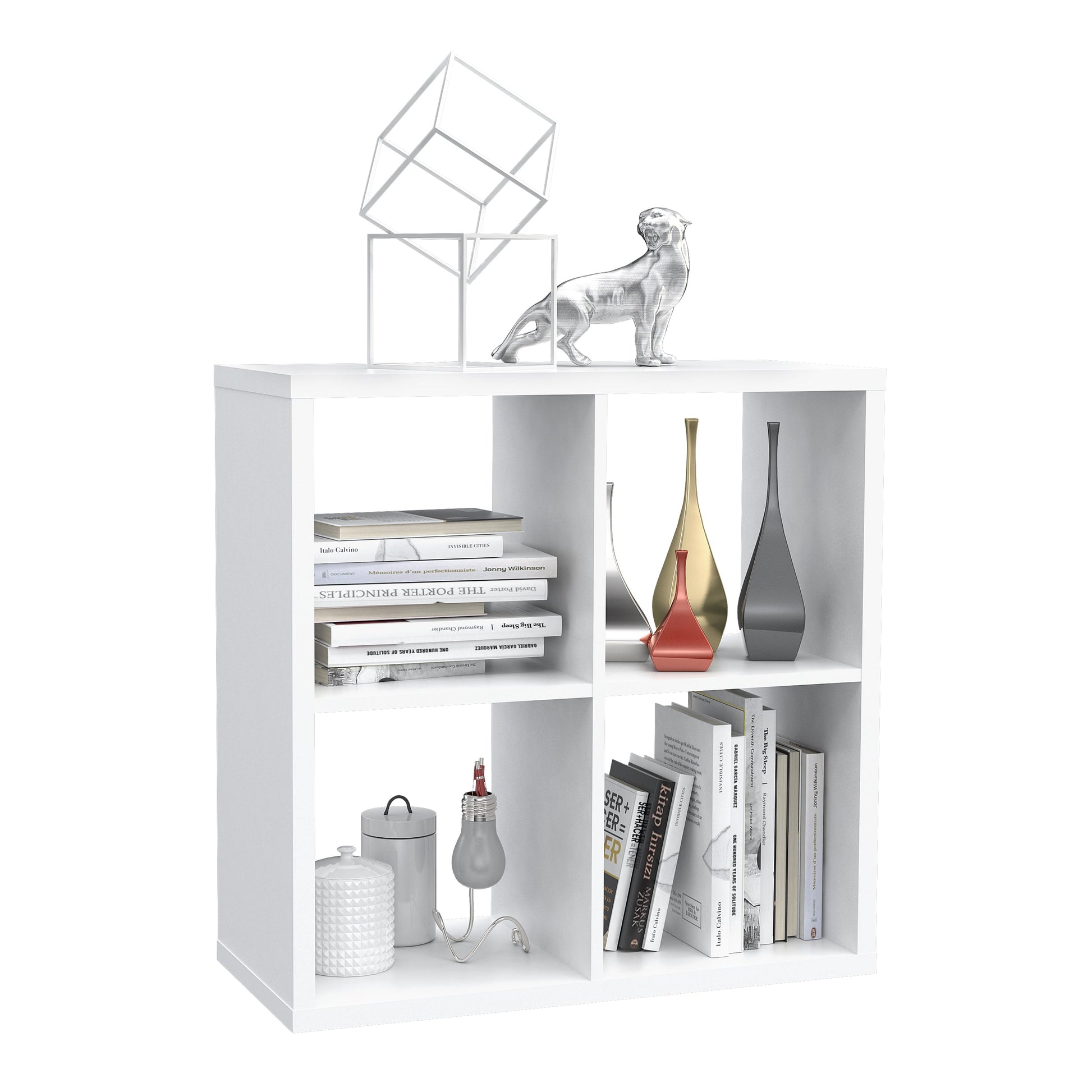 Cote | Furniture Mauro 2x2 Cube Storage Unit - Matt White Mauro, Side Tables 801mxxr221-120