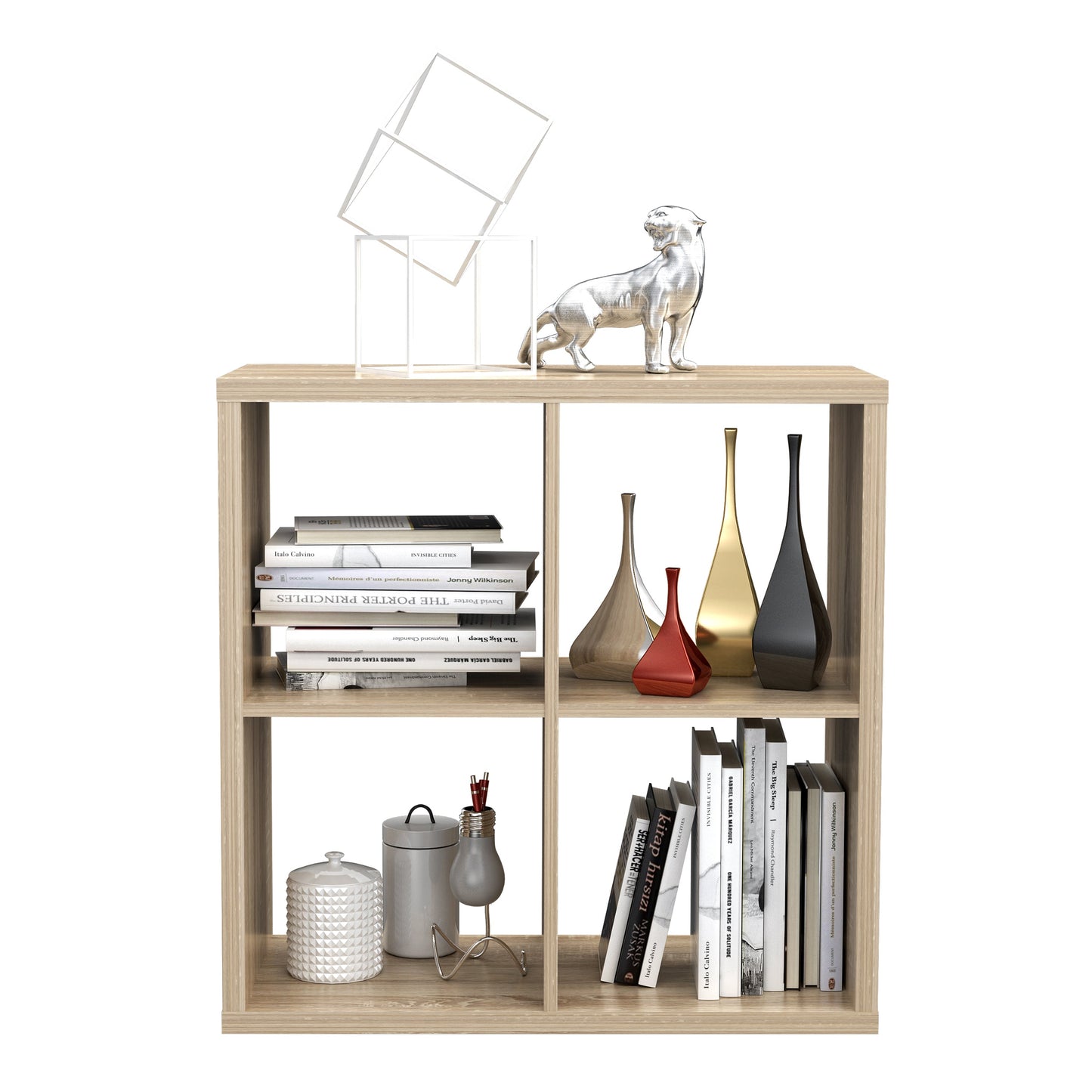 Cote | Furniture Mauro 2x2 Cube Storage Unit - Sonoma Oak Mauro, Side Tables 801mxxr221-d30f