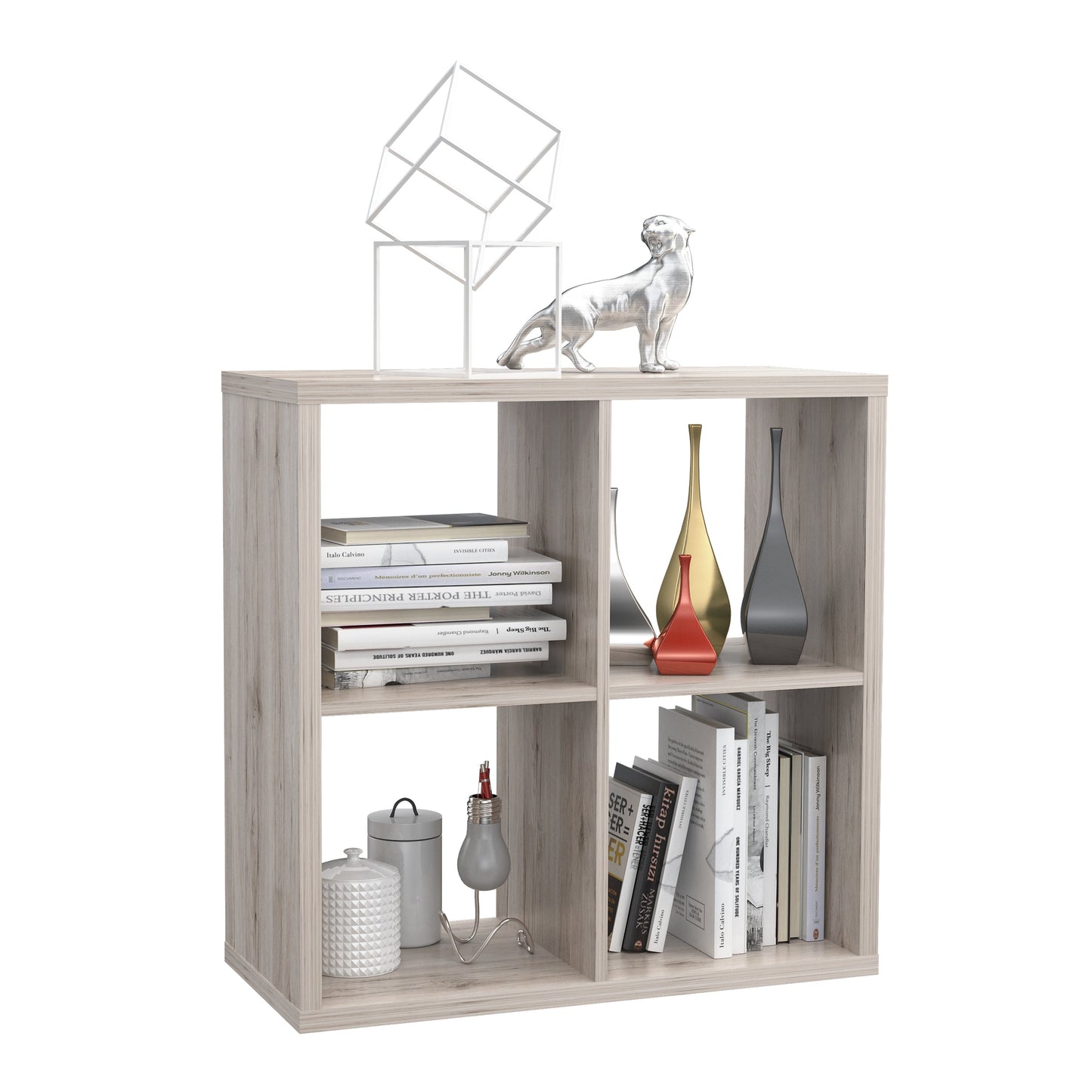 Cote | Furniture Mauro 2x2 Cube Storage Unit - Sand Oak Mauro, Side Tables 801mxxr221-d41f