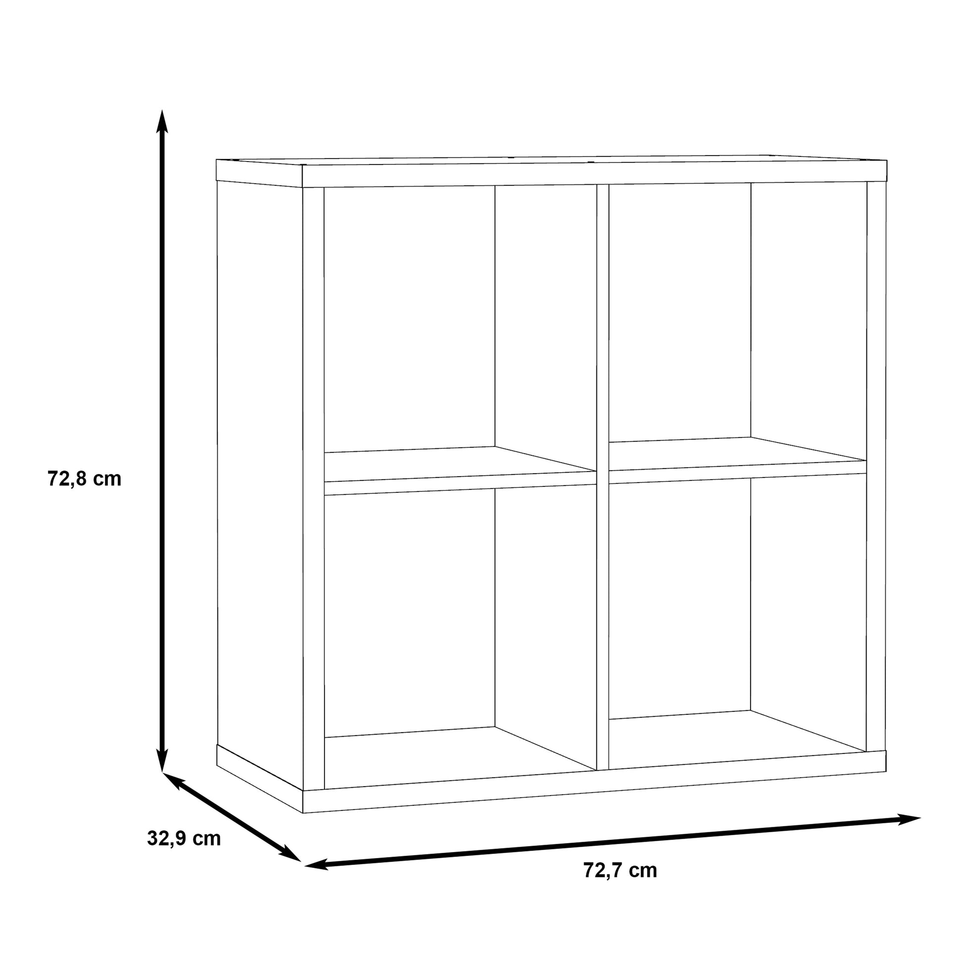 Cote | Furniture Mauro 2x2 Cube Storage Unit - Concrete Grey Mauro, Side Tables 801mxxr221-u39