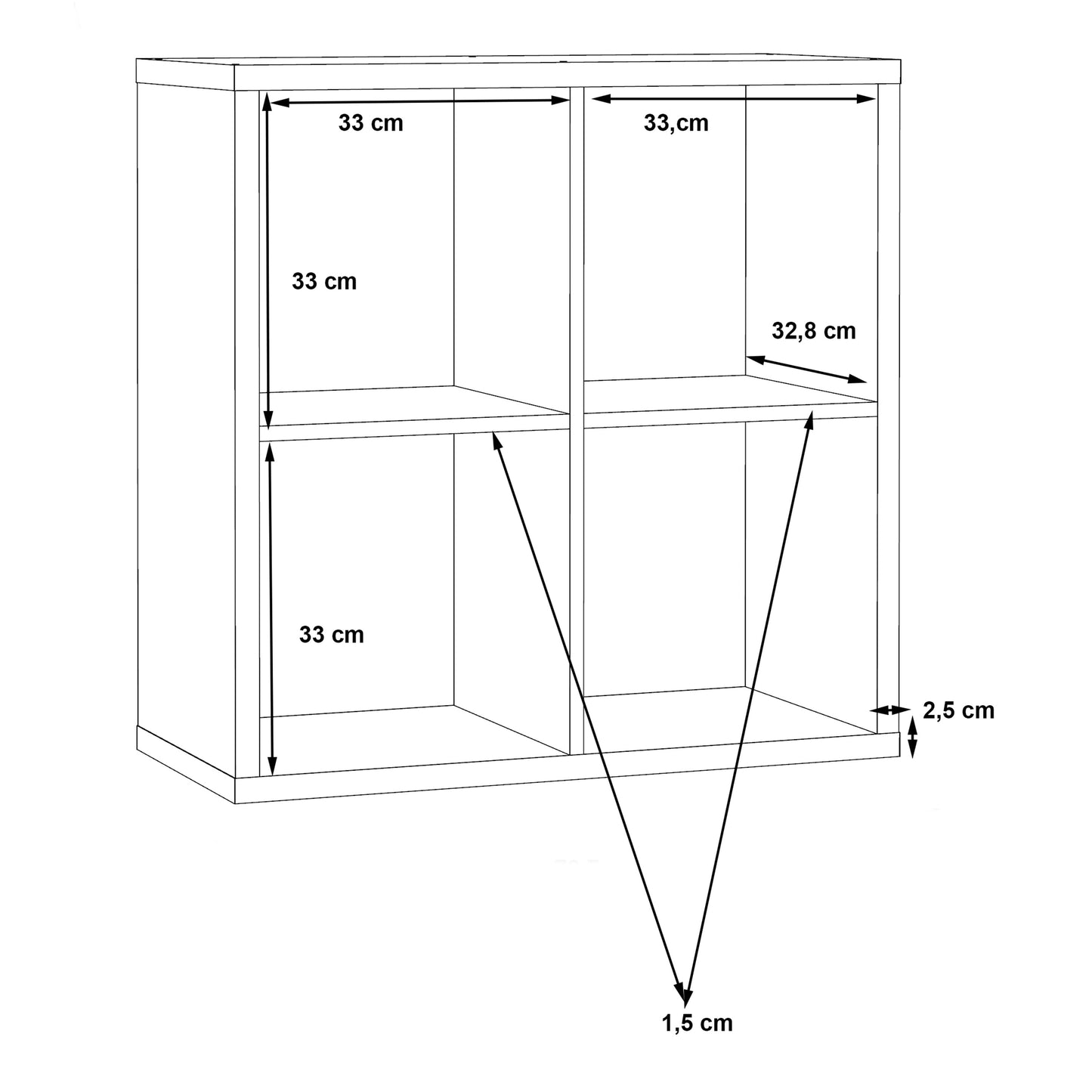 Cote | Furniture Mauro 2x2 Cube Storage Unit - Concrete Grey Mauro, Side Tables 801mxxr221-u39