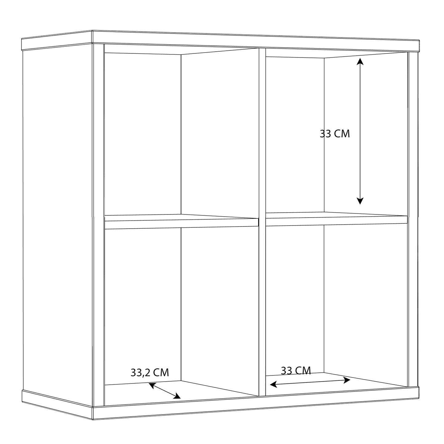 Cote | Furniture Mauro 2x2 Cube Storage Unit - High Gloss White Mauro, Shelving 801mxxr221-v92