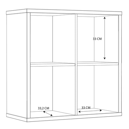 Cote | Furniture Mauro 2x2 Cube Storage Unit - High Gloss White Mauro, Shelving 801mxxr221-v92